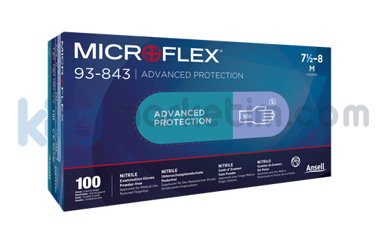 ﻿Ansell MICROFLEX® 93-843  Tek Kullanımlık İş Eldiveni