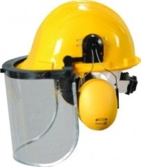 Essafe GE 1280-1 Vidalı Baret + Kulaklık + Şeffaf Siperlik