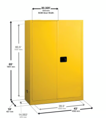 Justrite Yanıcılar İçin Manuel Emniyetli Dolap