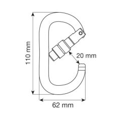 Camp 2123 Oval Xl Serisi Teknik Alüminyum Karabina
