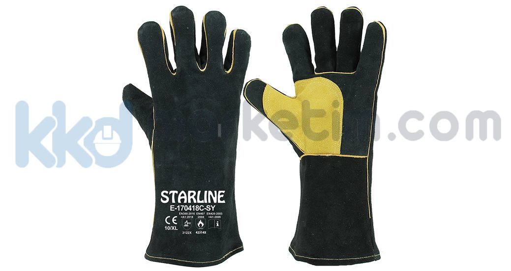 Starline E-170418C-SY Kaynakçı Deri Eldiven