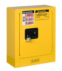 Justrite Manuel Kapatmalı Aerosoller için Mini Taşınabilir Yanıcı Dolabı