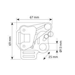 Camp 3261V/3262V Turbofoot Evo Makaralı Ayak Jumarı