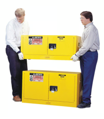 Justrite Piggyback Yanıcılar İçin Manuel Kapanan Emniyetli Dolap