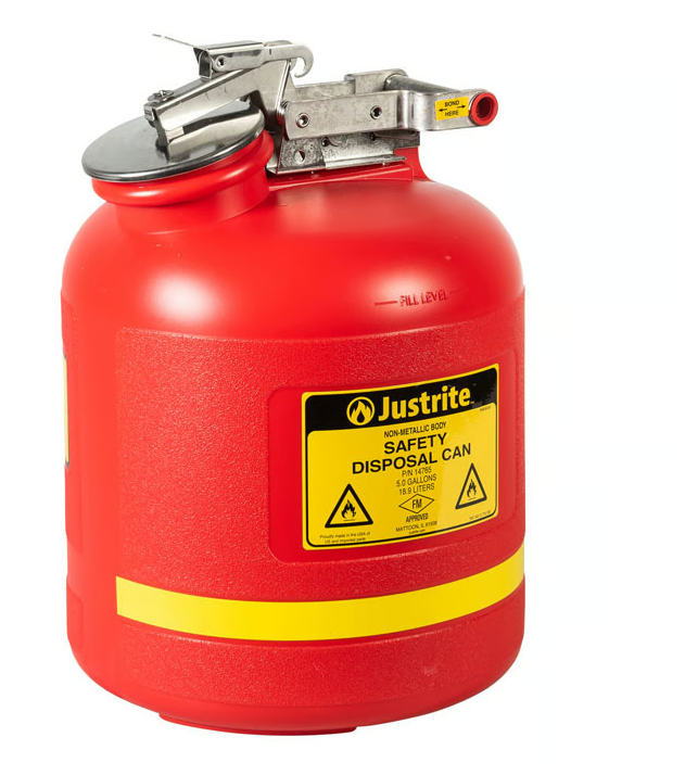 Justrite Sıvı Bertarafı için Polietilen Güvenlik Bidonu
