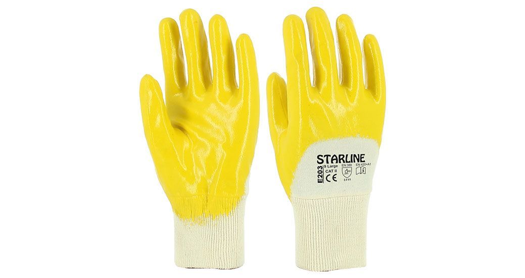 Starline E-203 Sarı Nitril İş Eldiveni