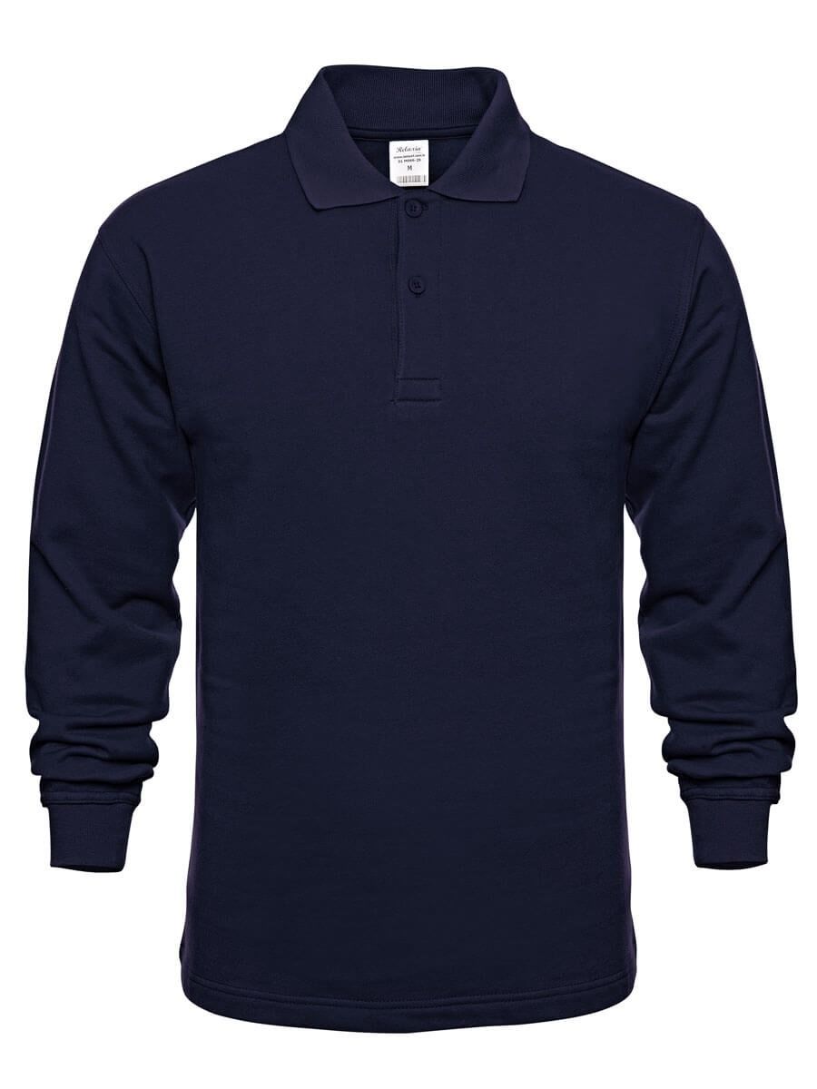 Polo Yaka İki İplik Sweatshirt Uzun Kol