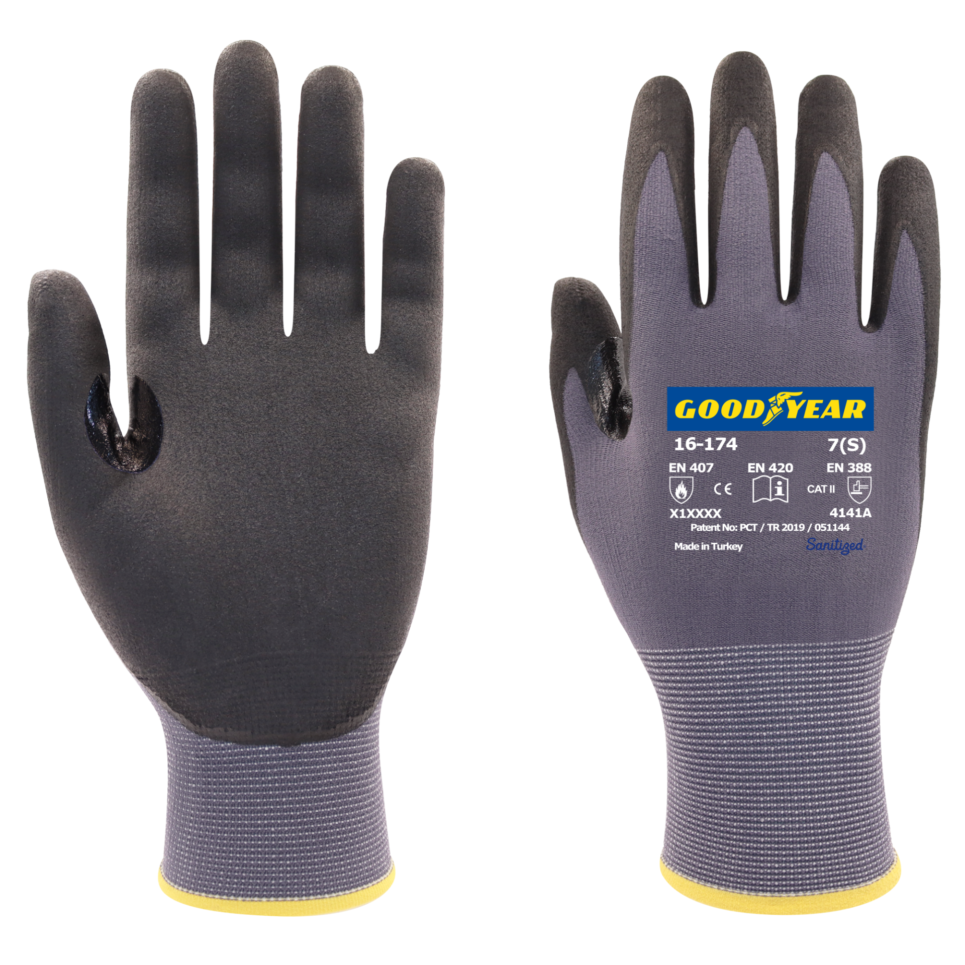 Goodyear 16-174 Crotch Köpük Nitril İş Eldiveni