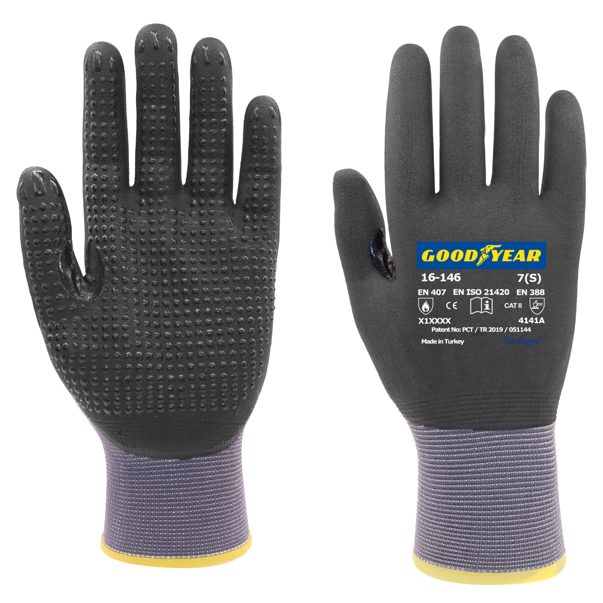 Goodyear 16-146 Crotch Köpük Nitril İş Eldiveni