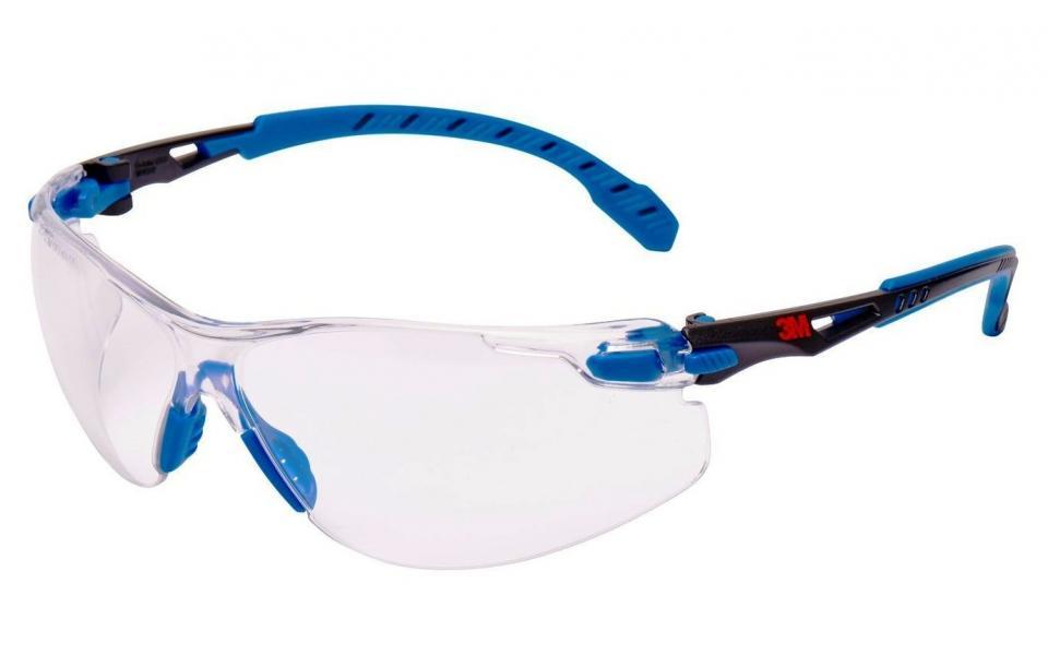 3M Solus Mavi/Siyah Kenar Şeffaf Gözlük