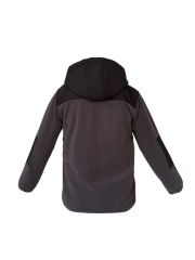 SOFT ŞAPKALI POLAR GRİ SİYAH