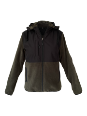 SOFT ŞAPKALI POLAR HAKİ SİYAH