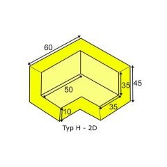 KNUFFI PEH-10820 TİP:H 2 BOYUTLU Köşe Çarpma Koruyucu