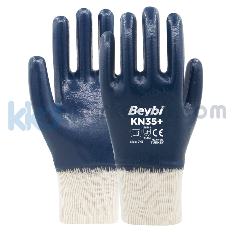 ﻿Beybi KN35+ Tam Kaplama Pamuk Nitril Eldiven