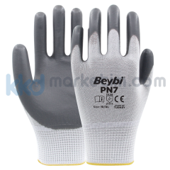 Beybi PN7 Polyester Örme Nitril Eldiven