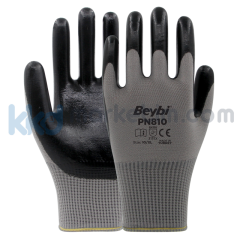 ﻿Beybi PN810 Polyester Örme Nitril Eldiven