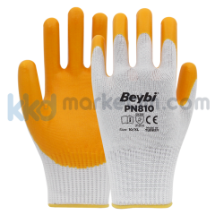 Beybi PN810 Polyester Örme Nitril Eldiven