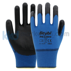 Beybi PN Zebra Polyester Örme Nitril Eldiven