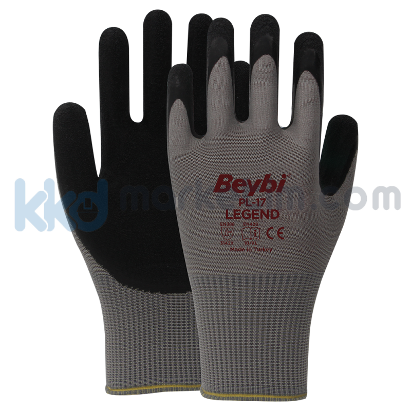 ﻿Beybi PL17 Legend Polyester Örme Lateks Eldiven